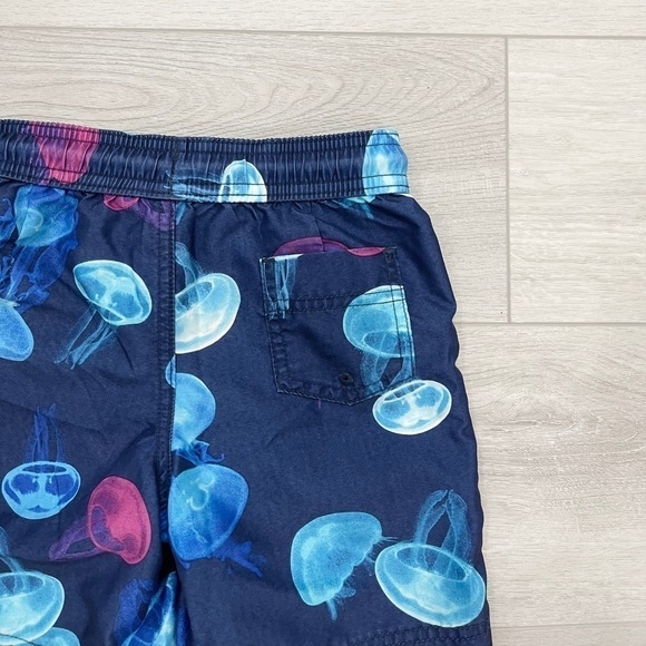 Lands’ End Jelly Fish Swim Trunk Shorts S/4 Blue - Picture 4 of 7